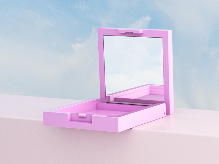 空方形高光腮紅粉盒包裝定制 空方形高光腮紅粉盒包裝定制